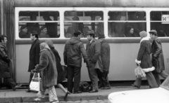 Hungary, Budapest XIII., 1976, Urbán Tamás, tram, Bengali tramway, Budapest, public transport line number, Fortepan #88920