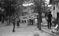 Magyarország, Szentendre, Rab Ráby tér, fotókiállítás a téren készült felvételekből., 1979, Urbán Tamás, fénykép, Fortepan #89187