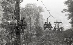 Hungary, Budapest XII., Zugliget, Libegő, jobbra lent az alsó állomás., 1975, Urbán Tamás, excursion, cableway, Budapest, Fortepan #89312