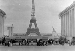 Franciaország, Párizs, Eiffel-torony, Világkiállítás 1937., 1937, Fortepan, szobor, nemzetközi vásár, szocreál, torony, Gustave Eiffel-terv, Vera Mukhina-terv, Fortepan #8981