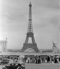 Franciaország, Párizs, Eiffel-torony, Világkiállítás 1937., 1937, Fortepan, szobor, nemzetközi vásár, szocreál, torony, Gustave Eiffel-terv, Vera Mukhina-terv, Fortepan #8982