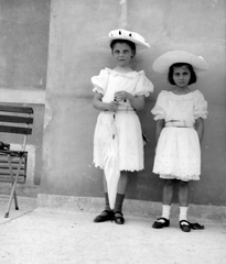 Italy, Venice, Lido, Grand Hotel des Bains., 1907, Zichy, hat, kids, summer dresses, Fortepan #9007