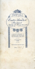 Magyarország, Budapest VII., Thököly út 24., Erdős Sándor fényképész., 1900, Mészöly Leonóra, műterem, fényképész, hátlap, Budapest, Fortepan #90118