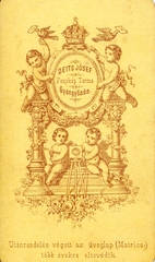 Magyarország, Gyöngyös, Deits József fénykép terme. A felvétel 1865-ben készült., 1900, Mészöly Leonóra, műterem, fényképész, hátlap, Fortepan #90142