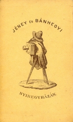 Magyarország, Nyíregyháza, Jéney és Bánhegyi fényképészek. A felvétel 1870-ben készült., 1900, Mészöly Leonóra, műterem, fényképész, hátlap, Fortepan #90155