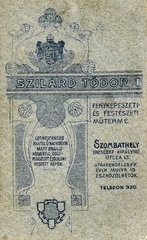 Magyarország, Szombathely, Erzsébet királyné utca 13., Szilárd Tódor fényképészeti műterme., 1900, Mészöly Leonóra, műterem, fényképész, hátlap, Fortepan #90182