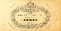 Magyarország, Budapest V., Kristóf tér 3., Goszleth István fényképész. A felvétel 1891-ben készült., 1900, Mészöly Leonóra, műterem, fényképész, hátlap, Budapest, Fortepan #90207