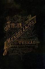 Románia,Erdély, Tusnád, Menzel Lajos fényképész. A felvétel 1880-ban készült., 1900, Mészöly Leonóra, műterem, fényképész, hátlap, Fortepan #90308