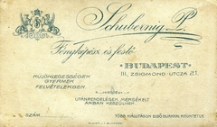 Magyarország, Budapest III., Zsigmond utca 21., Schubernig fényképész és festő., 1900, Mészöly Leonóra, műterem, fényképész, hátlap, Budapest, Fortepan #90366