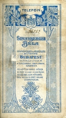 Magyarország, Budapest VII., Király utca 51., Sinayberger Béla műterme., 1905, Mészöly Leonóra, műterem, fényképész, hátlap, Budapest, Fortepan #90371