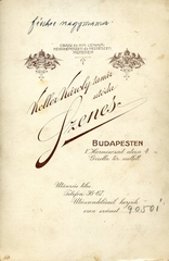 Magyarország, Budapest V., Harmincad utca 4., Szenes fényképész., 1911, Mészöly Leonóra, műterem, fényképész, hátlap, Budapest, Fortepan #90389