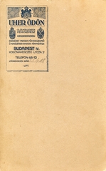 Magyarország, Budapest V., Petőfi Sándor (Koronaherceg) utca 2., Uher Ödön fényképész., 1905, Mészöly Leonóra, műterem, fényképész, hátlap, Budapest, Fortepan #90405