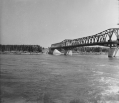 Magyarország, Dunaföldvár, a Beszédes József híd., 1955, UVATERV, egy dunai hajóút, híd, vasúti híd, Duna-híd, Kossalka János-terv, Fortepan #91076