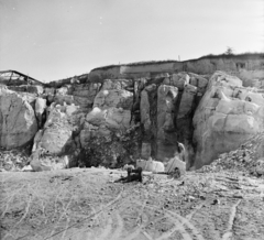 Magyarország, Süttő, mészkőbánya., 1955, UVATERV, egy dunai hajóút, kőbánya, Fortepan #91239