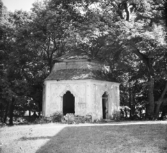 Magyarország, Hédervár, a Khuen-Héderváry kastély parkja., 1955, UVATERV, egy dunai hajóút, épület, Fortepan #91275