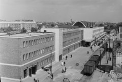 Magyarország, Debrecen, Nagyállomás., 1961, UVATERV, vasút, vasútállomás, Kelemen László-terv, Fortepan #91311