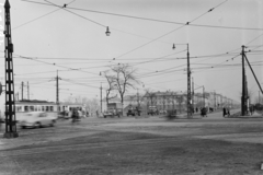 Magyarország, Budapest X.,Budapest IX., Üllői út, jobbra az Ecseri út., 1963, UVATERV, forgalom, Csepel B-350/D-350, Robur Garant, Budapest, Adler Junior, Fortepan #91317