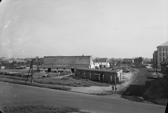 Magyarország, Budapest XIV., Mogyoródi út - Mexikói út kereszteződés a vasúti töltésről a Róna (Lumumba) utca felé nézve., 1963, UVATERV, Budapest, Fortepan #91471