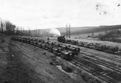 Hungary, Pécs, Hird (ekkor önálló, ma a város része), a homokbánya gazdasági vasútja., 1954, UVATERV, steam locomotive, rail, narrow-gauge railway, Fortepan #91476