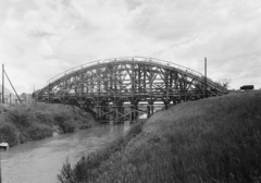 1954, UVATERV, bridge, bridge building, scaffolding, Fortepan #91477