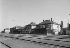 Magyarország, Szolnok, vasútállomás., 1955, UVATERV, vasútállomás, Fortepan #91501