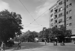 Magyarország, Budapest XI., Fehérvári út a Váli utcától a Vásárhelyi Pál utca felé nézve., 1956, UVATERV, teherautó, utcakép, Budapest, Fortepan #91659