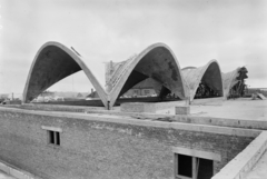 Magyarország, Debrecen, a Nagyállomás építkezése., 1960, UVATERV, építkezés, vasútállomás, Kelemen László-terv, hiperbolikus héj, Fortepan #91699