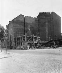 Magyarország, Budapest I., Vérmező út - Várfok utca sarok., 1959, UVATERV, építkezés, Budapest, Fortepan #91727