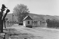 Magyarország,Dunakanyar, Visegrád, Duna-part, kompkikötő, szemben Nagymaros., 1962, UVATERV, Fortepan #91820