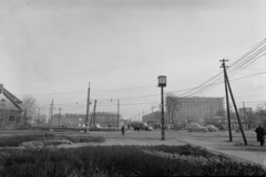 Magyarország, Budapest X.,Budapest IX., Üllői út, balra a Ceglédi út., 1963, UVATERV, óra, Trabant 500, Wartburg 311/312, Skoda 1201, Framo-márka, Budapest, Fortepan #91858