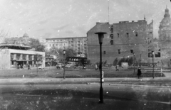 Magyarország, Budapest V., Deák Ferenc tér az Erzsébet (Engels) térnél, háttérben a Bazilika., 1964, UVATERV, Budapest, Fortepan #91867