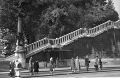 Magyarország, Budapest I., Döbrentei tér, Szent Gellért lépcső., 1962, UVATERV, Turul-szobor, Budapest, Fortepan #92049