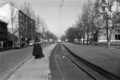 Magyarország, Budapest XIII., Lehel (Élmunkás) tér, Váci út., 1958, Fortepan, templom, teherautó, utcakép, villamos, Budapest, Fortepan #9210