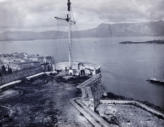 Greece, Corfu, a Mouragia látképe a régi erőd (Palaio Frourio) csúcsáról., 1900, Zichy, fort, sea shore, Fortepan #9219