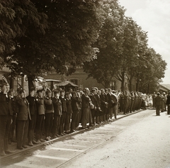 1939, Ebner, salute, train station, Fortepan #92245