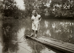 1939, Ebner, lake, girl, pier, Fortepan #92278