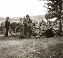 1941, Ebner, szekér, Fortepan #92358