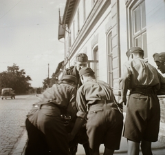 Hungary, Budapest XI., Kelenföldi pályaudvar., 1939, Ebner, uniform, kids, scouting, shorts, Budapest, Fortepan #92375