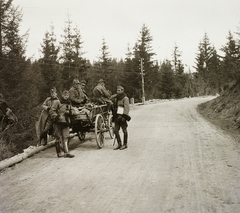 Italy, a felvétel az olasz fronton készült, 1917. április 7-én., 1917, Ebner, First World War, chariot, soldier, Fortepan #92431