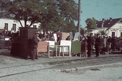 Szerbia, Újvidék, a folyami kikötő környéke., 1941, Fortepan, színes, Fortepan #92524