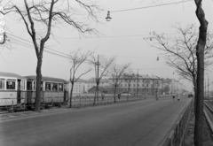 Magyarország, Budapest X., Üllői út az Ecseri út felől a Pöttyös utca felé nézve., 1962, UVATERV, lámpa, villamos, Budapest, FVV-szervezet, viszonylatszám, Fortepan #9264