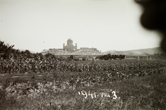 Magyarország,Szlovákia, Párkány, Duna-part, Mária Valéria híd. Szemben Esztergom, a Várhegyen a Bazilika., 1941, Fortepan/Album002, híd, Bazilika, Feketeházy János-terv, Fortepan #92739