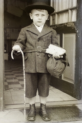 1930, Haui Balázs, costume, walking cane, kid, Fortepan #92890