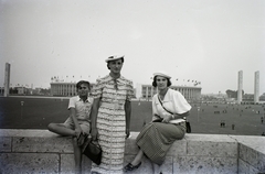 Németország, Berlin, Olimpiai stadion., 1938, Hegedűs Judit, divat, Fortepan #92973