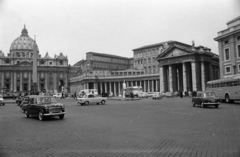 Vatikán, Szent Péter tér, Szent Péter-bazilika., 1962, Inkey Tibor, Bazilika, obeliszk, Fortepan #93284