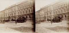 Magyarország, Szeged, Széchenyi tér, Törvényszéki Palota. A felvétel 1894-ben készült., 1900, Kiss László, Dabasy Fromm Géza, neoreneszánsz, palota, sztereófotó, lóvasút, Meixner Károly-terv, Neÿ Béla-terv, Fortepan #93351