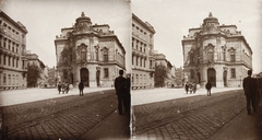 Magyarország, Budapest VIII., Szabó Ervin tér (ekkor névtelen), Wenckheim-palota. A felvétel 1894-ben készült., 1900, Kiss László, Dabasy Fromm Géza, neoreneszánsz, palota, sztereófotó, Budapest, neobarokk stílus, Arthur Meinig-terv, Fortepan #93404