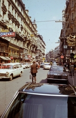 Ausztria, Bécs, Kärntner Strasse a Krugerstrasse és az Annagasse között., 1972, Közösségi Szociális Szövetkezet, színes, Fortepan #93440