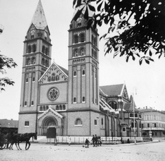 Magyarország, Nyíregyháza, Kossuth tér, római katolikus székesegyház., 1938, Fortepan, templom, Fortepan #9345