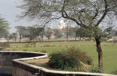 India, Agra, Taj Mahal., 1972, Lőw Miklós, colorful, mausoleum, Mughal architecture, Ustad Ahmad Lahauri-design, Fortepan #93694